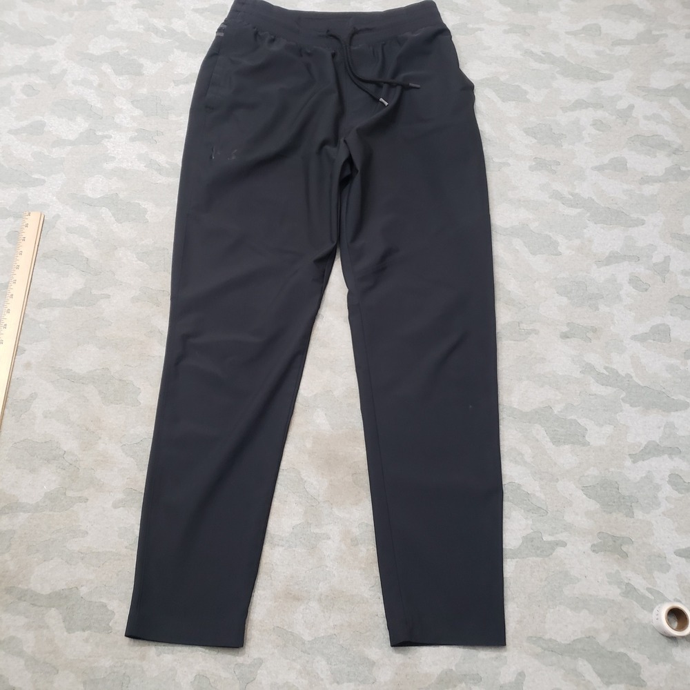 Under Armour Joggers Pants Womens Large Black Tapered Activewear Drawstring
